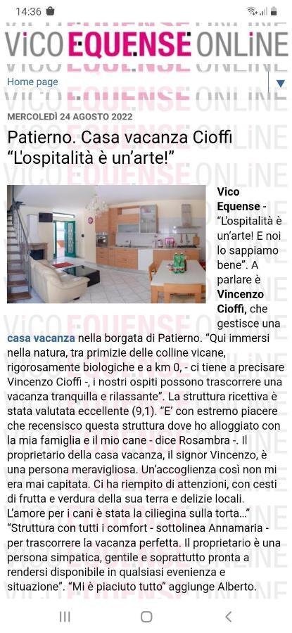 B&B Casa Vacanza Cioffi Вико-Экуенсе Экстерьер фото